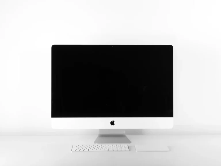 Computer monitor on a desk ready for electronics packing