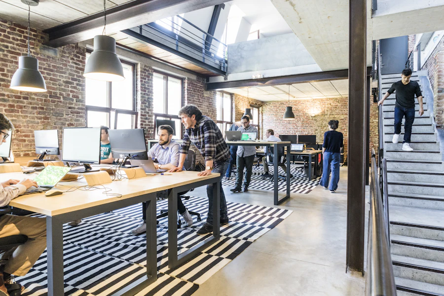 Office team during a planned office relocation